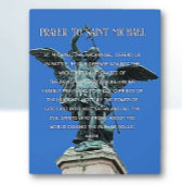 St. Michael Prayer easel tabletop Plaque Fotoplatte