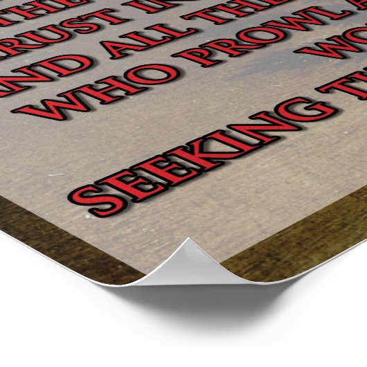 St. Michael Prayer Poster (Ecke)