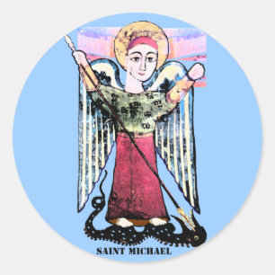 St Michael Runder Aufkleber