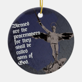 St Michael - Schutzpatron der Polizeibeamten Keramikornament