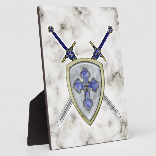 St. Michael - Schwerter und Schild Fotoplatte (Seite)