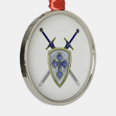 St Michael - Schwerter und Schild Ornament Aus Metall (Rechts)