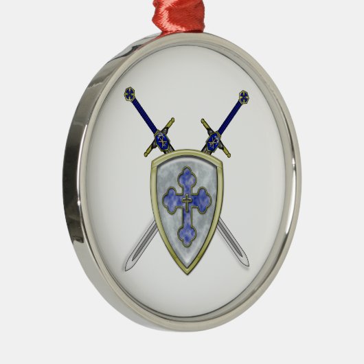 St Michael - Schwerter und Schild Ornament Aus Metall (Rechts)