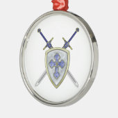 St Michael - Schwerter und Schild Ornament Aus Metall (Links)