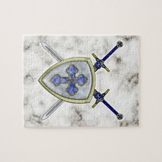 St Michael - Schwerter und Schild Puzzle (Horizontal)
