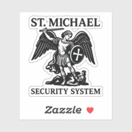 St. Michael Security System Religious Aufkleber