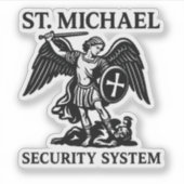St. Michael Security System Religious Aufkleber (Vorderseite)