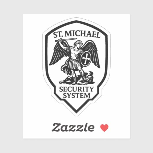 St. Michael Security System Religious Aufkleber (Blatt)