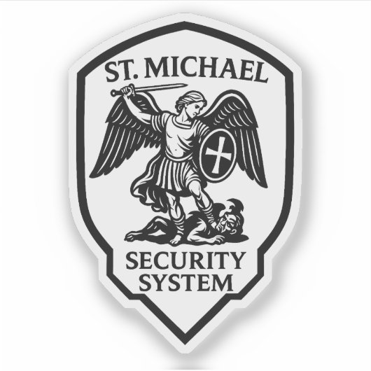 St. Michael Security System Religious Aufkleber (Vorderseite)