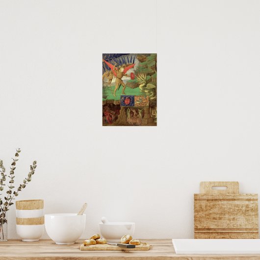 St. Michael Slay der Drache Poster (Küche)