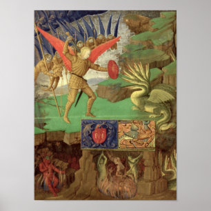 St. Michael Slay der Drache Poster