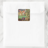 St. Michael Slay der Drache Quadratischer Aufkleber (Tasche)