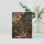 St. Michael Slaying the Devil by Raphael Postcard Postkarte (Stehend Vorderseite)
