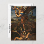 St. Michael Slaying the Devil by Raphael Postcard Postkarte (Vorne/Hinten)