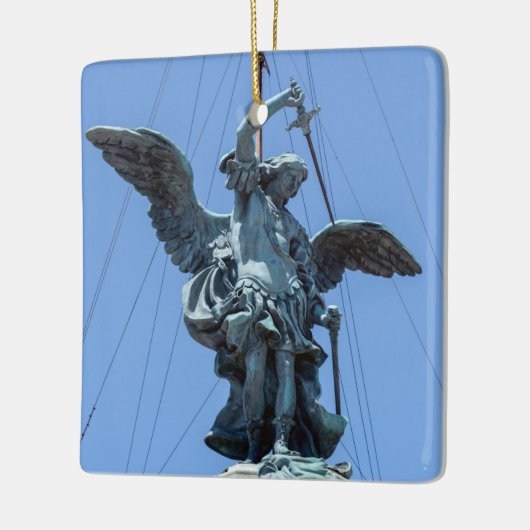 St. Michael statue - Castel Sant'Angelo top, Rom Keramikornament (Links)