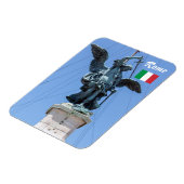 St. Michael Statue - Castel Sant'Angelo top, Rom Magnet (Linke Seite)