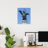 St. Michael statue - Castel Sant'Angelo top, Rom Poster (Heimbüro)