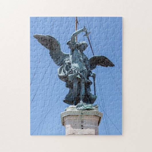 St. Michael statue - Castel Sant'Angelo top, Rom Puzzle (Vertikal)