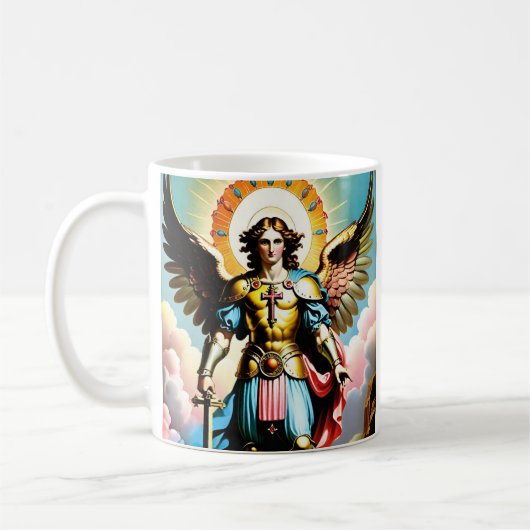 St. Michael Tasse, katholisch Kaffeetasse (Links)