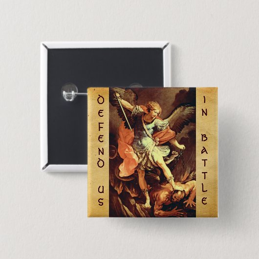 St. Michael the Archangel Button (Vorne & Hinten)