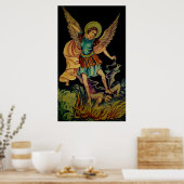 St. Michael The ArchAngel Canvas Print Poster (Küche)