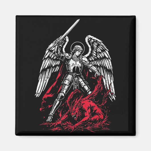 St Michael The Archangel Defeats Satan Catholic Magnet (Vorne)