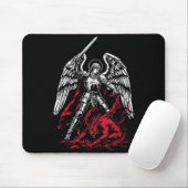 St Michael The Archangel Defeats Satan Catholic Mousepad (Mit Mouse)