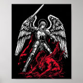 St Michael The Archangel Defeats Satan Catholic  Poster (Vorne)