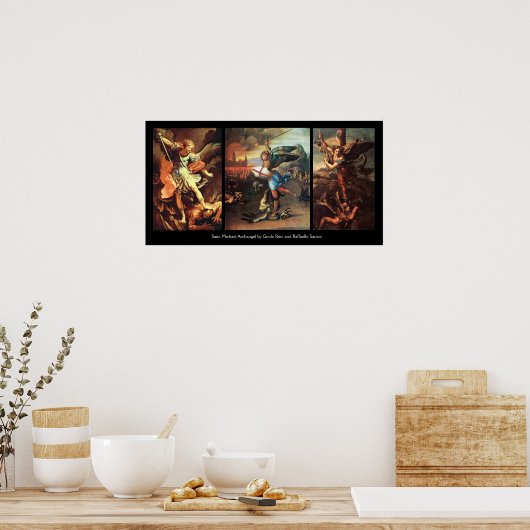 St MICHAEL THE ARCHANGEL FEINE KUNST COLLECTION Poster (Küche)
