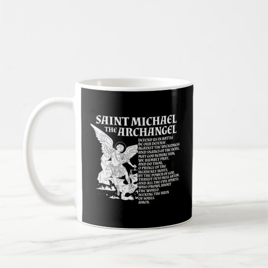 St Michael The Archangel Gebet Kaffeetasse (Links)