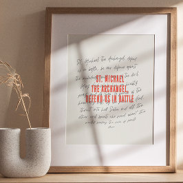 St Michael the Archangel Gebet Poster