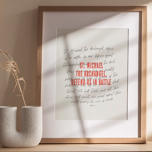 St Michael the Archangel Gebet Poster