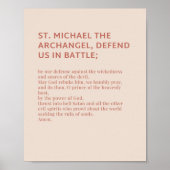 St Michael the Archangel Gebet Poster (Vorne)