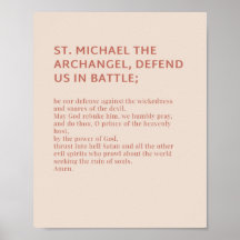 St Michael the Archangel Gebet Poster