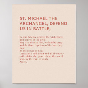St Michael the Archangel Gebet Poster