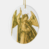 St. Michael the Archangel Gold Medieval Angel Keramik Ornament (Rechts)