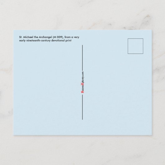 St. Michael the Archangel (M 009) Postkarte (Rückseite)