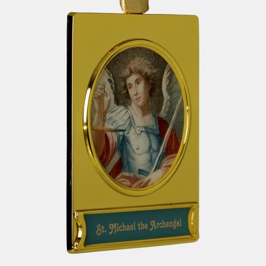 St. Michael the Archangel (M 010) Banner-Ornament Gold (Rechts)