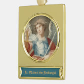 St. Michael the Archangel (M 010) Banner-Ornament Gold (Links)