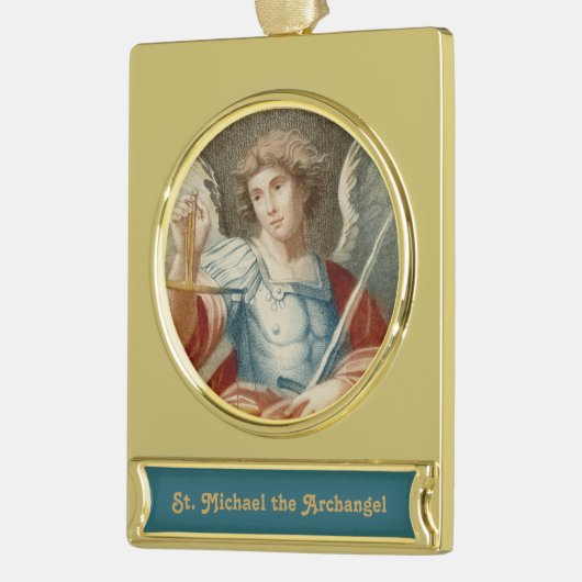 St. Michael the Archangel (M 010) Banner-Ornament Gold (Links)