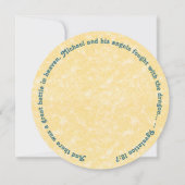 St. Michael the Archangel (M 010) Grußkarte Einladung (Rückseite)