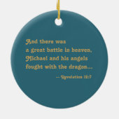 St. Michael the Archangel (M 010) Keramik Ornament (Hinten)