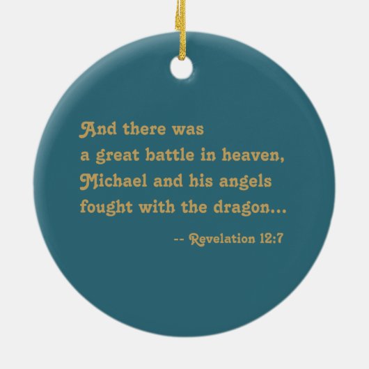 St. Michael the Archangel (M 010) Keramik Ornament (Hinten)