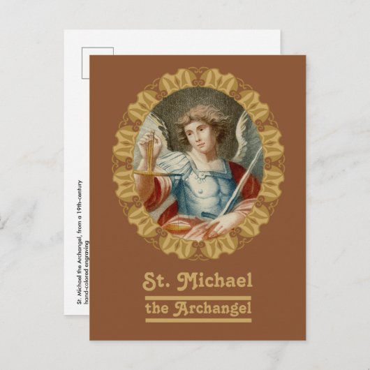 St. Michael the Archangel (M 010) Postkarte (Vorne/Hinten)