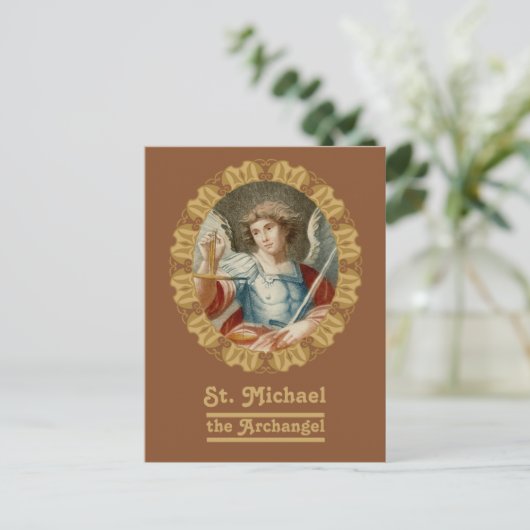 St. Michael the Archangel (M 010) Postkarte (Stehend Vorderseite)