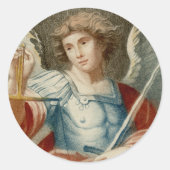 St. Michael the Archangel (M 010) Runder Aufkleber (Vorderseite)