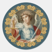 St. Michael the Archangel (M 010) Runder Aufkleber (Vorderseite)