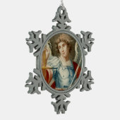 St. Michael the Archangel (M 010) Schneeflocken Zinn-Ornament (Links)