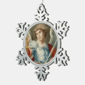 St. Michael the Archangel (M 010) Schneeflocken Zinn-Ornament (Rechts)