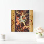 St. Michael the Archangel Parchment Quadratische Wanduhr (Zuhause)